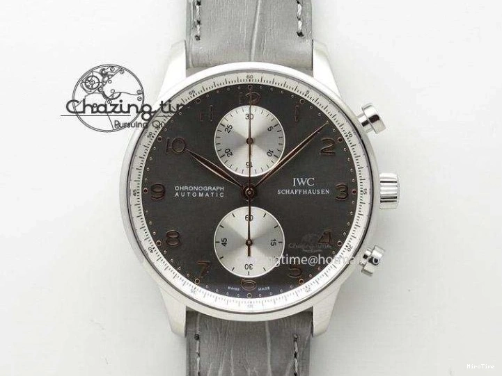 MIROTIME 0101 Portuguese Fa Jones IW544203 SS GSF 1:1 Best Edition White Dial On Leather Strap Trendsetting 7235